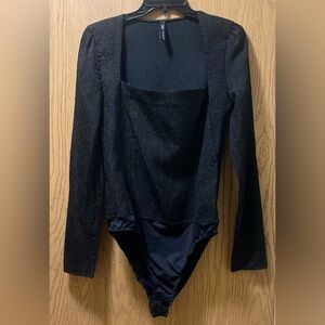 Zara Black Long Sleeve Bodysuit